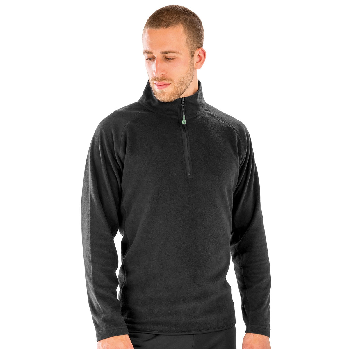 Black - Back - Result Genuine Recycled Mens Fleece Top