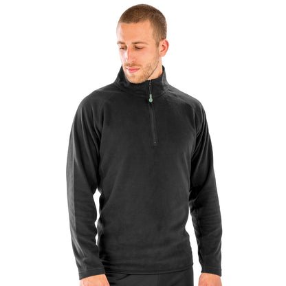 Black - Back - Result Genuine Recycled Mens Fleece Top