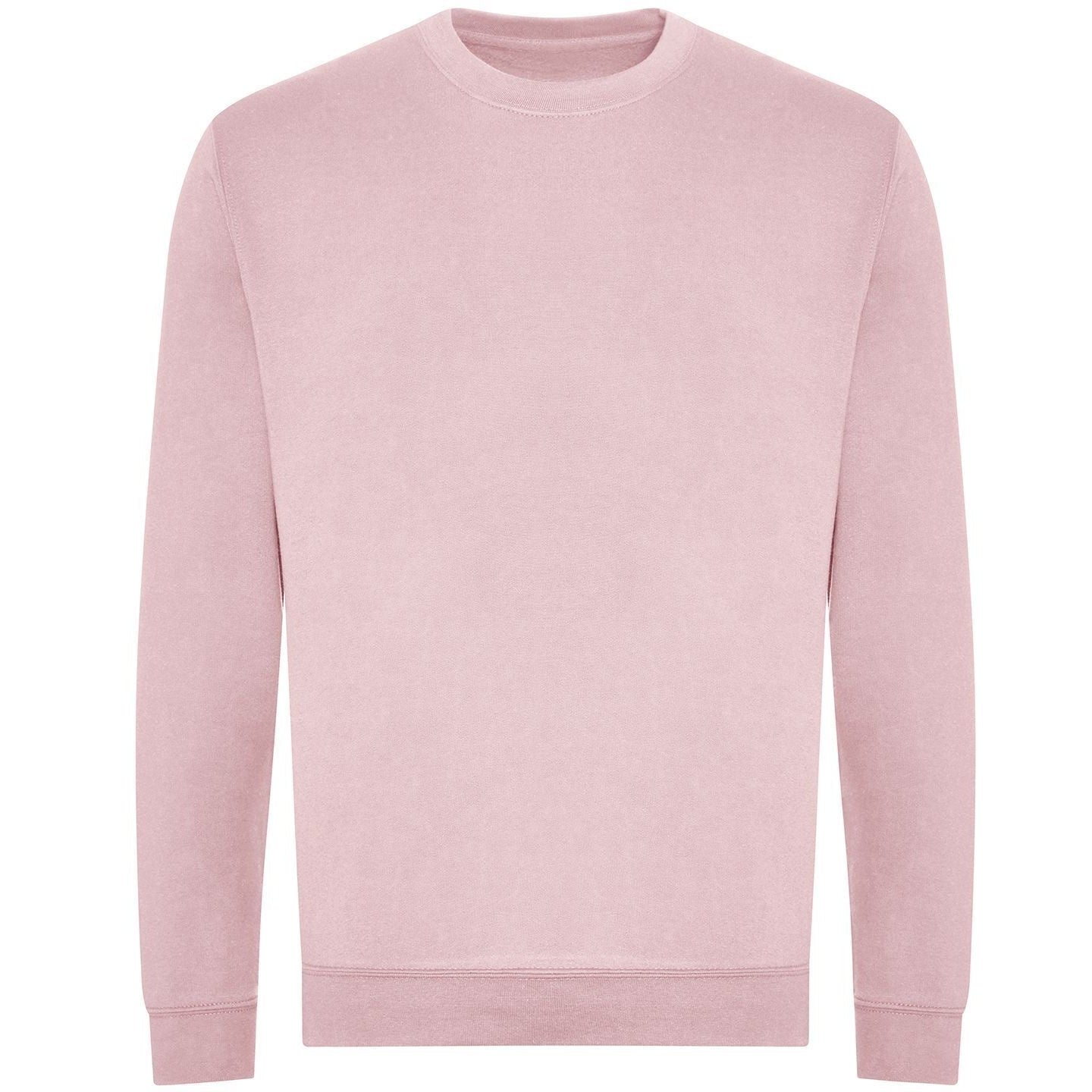 Baby Pink - Front - Awdis Unisex Adult Organic Sweatshirt