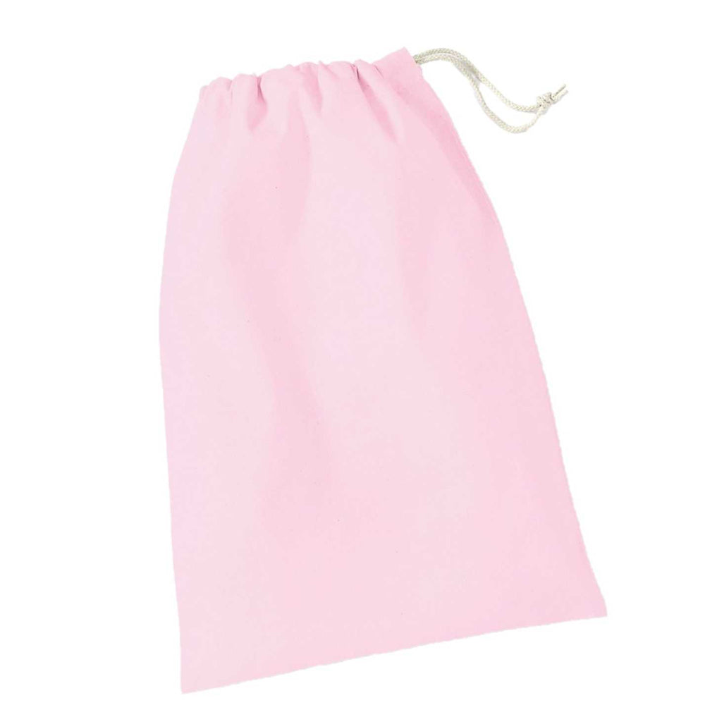 Pink - Front - Westford Mill Stuff Drawstring Bag