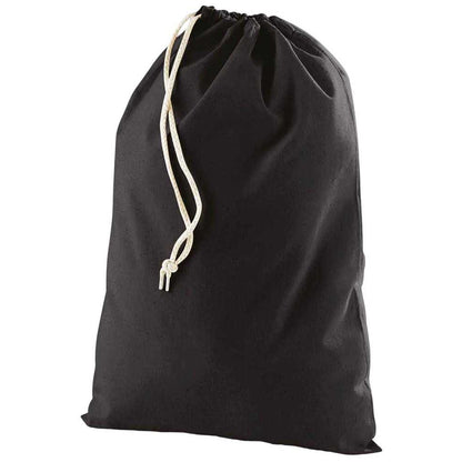 Black - Back - Westford Mill Stuff Drawstring Bag