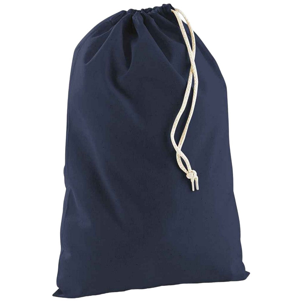 Navy - Front - Westford Mill Stuff Drawstring Bag
