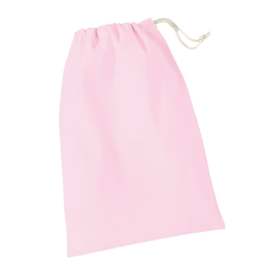 Pink - Front - Westford Mill Stuff Drawstring Bag