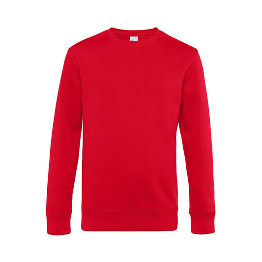 Red - Front - B&C Mens King Sweatshirt