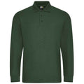 Navy - Back - PRORTX Mens Long-Sleeved Polo Shirt