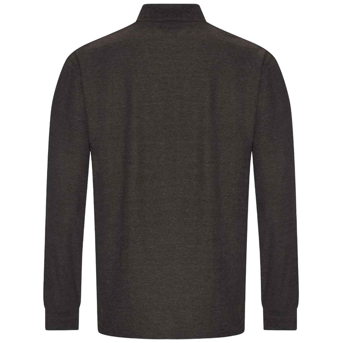 Charcoal - Back - PRORTX Mens Long-Sleeved Polo Shirt