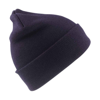 Navy - Front - Result Genuine Recycled Mens Woolly Ski Hat