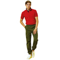 Olive - Back - Asquith & Fox Mens Twill Jogging Bottoms
