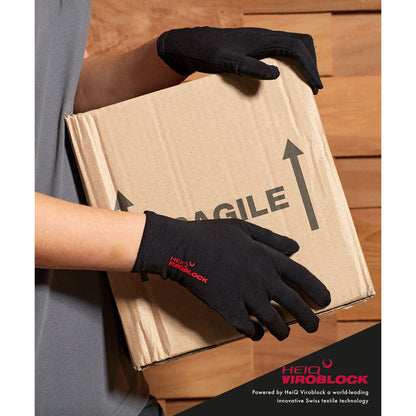 Black - Back - Premier Unisex Adult HeiQ Viroblock Touch Gloves