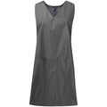 Dark Grey - Front - Premier Womens-Ladies Wrap Around Work Tunic