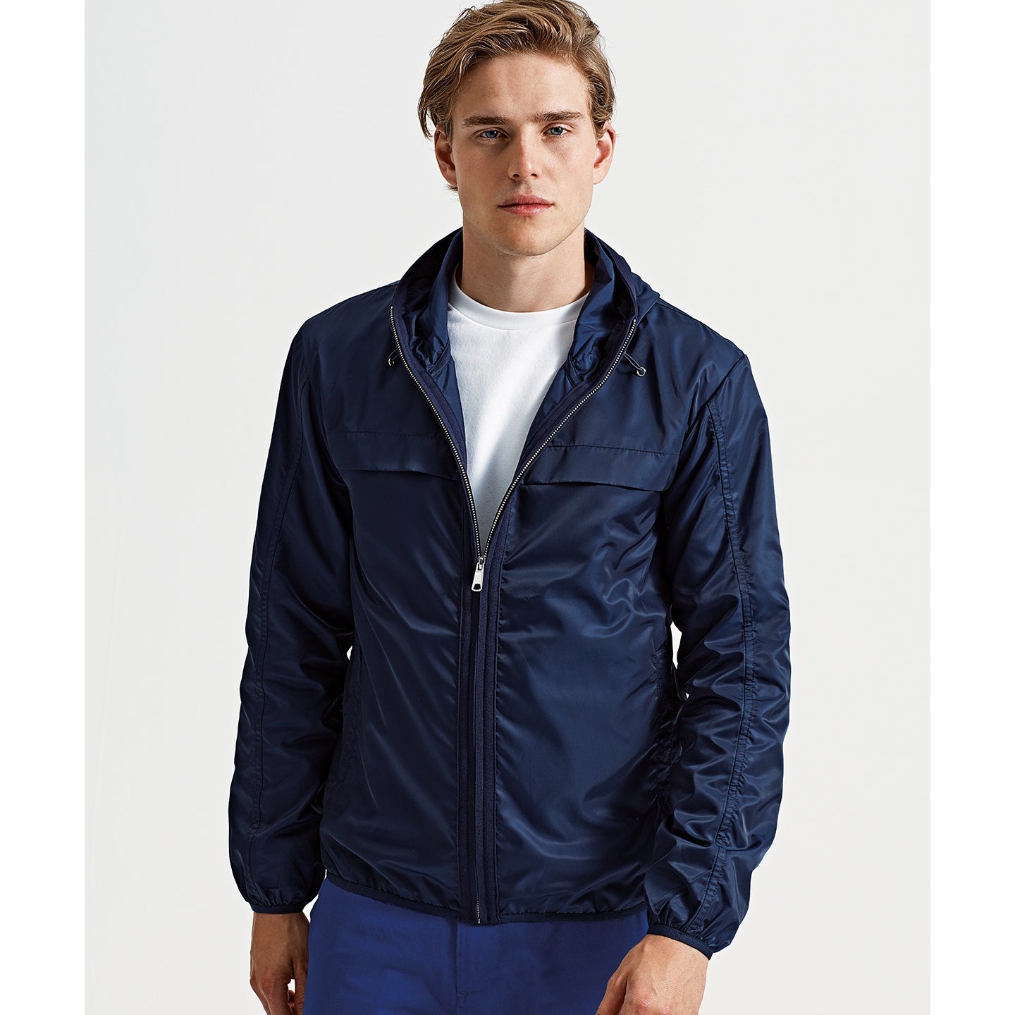 Dark Navy - Back - Asquith & Fox Mens Shell Lightweight Jacket