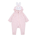Pink - Front - Larkwood Childrens-Kids Rabbit Jumpsuit