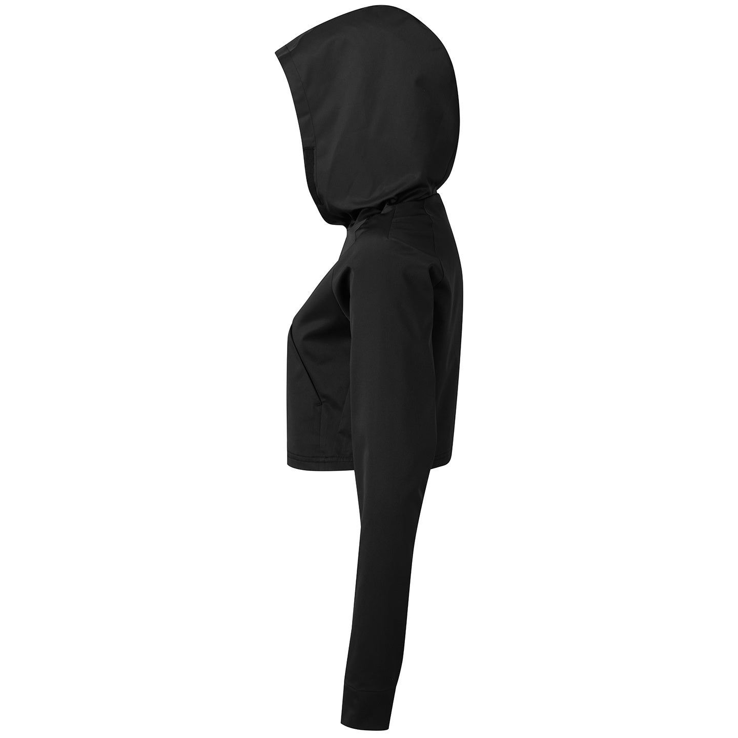 Black - Side - TriDri Womens-Ladies Cropped Jacket