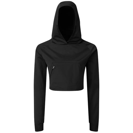 Black - Front - TriDri Womens-Ladies Cropped Jacket
