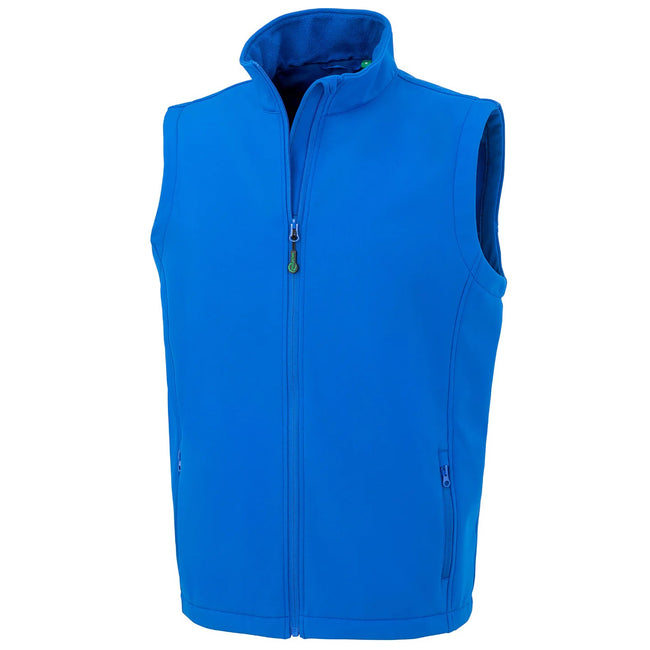 Royal Blue - Front - Result Genuine Recycled Mens Softshell Printable Body Warmer