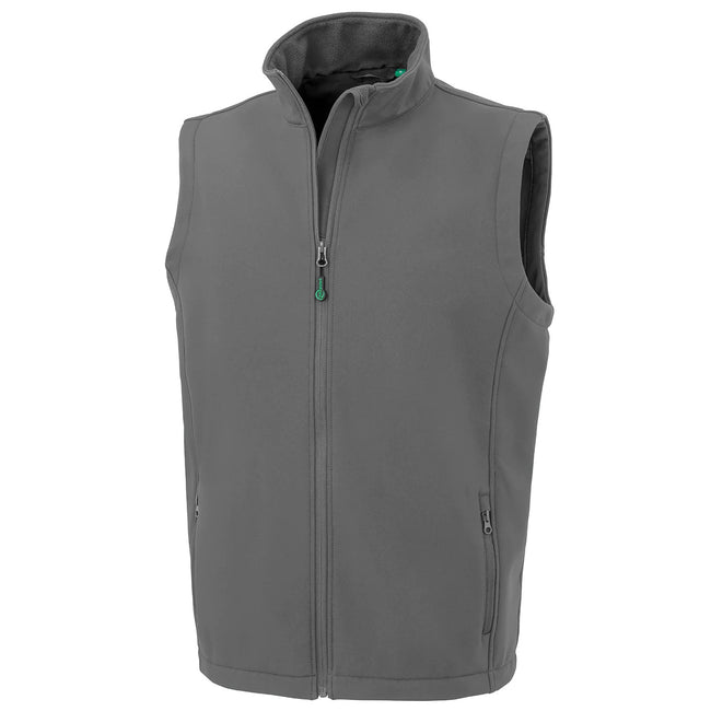 Workguard Grey - Front - Result Genuine Recycled Mens Softshell Printable Body Warmer