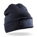 Navy - Front - Result Genuine Recycled Unisex Adult Double Knit Beanie