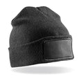 Black - Front - Result Genuine Recycled Unisex Adult Double Knit Beanie