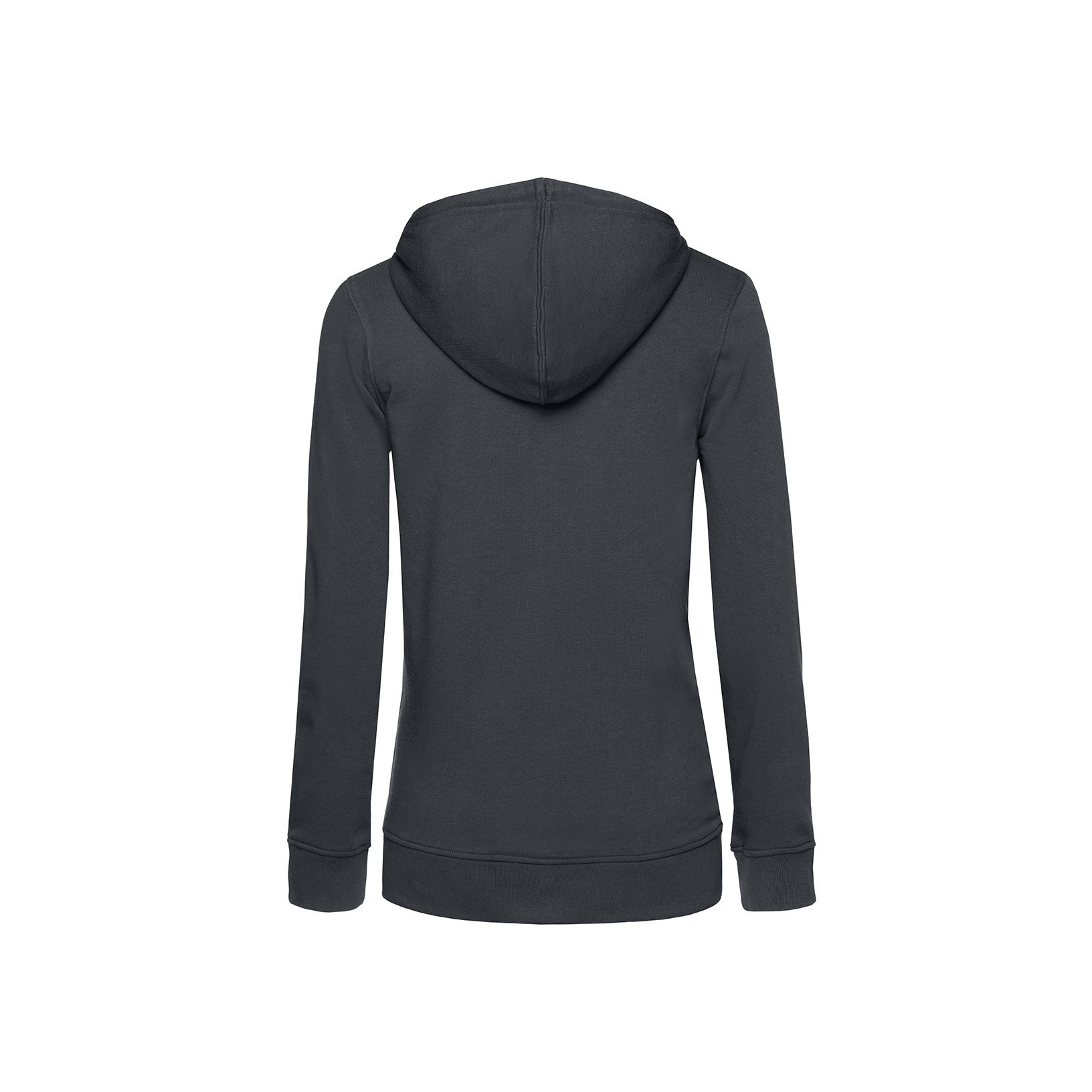 Asphalt - Back - B&C Womens-Ladies Organic Hoodie