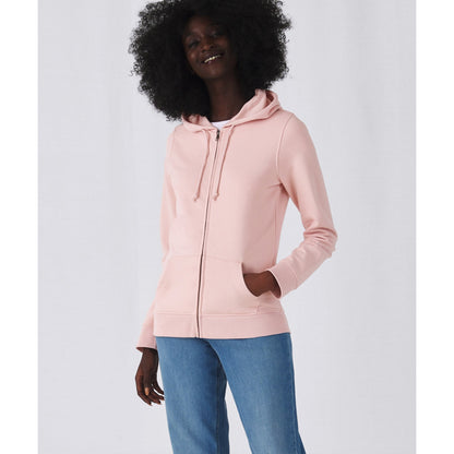 Soft Rose - Side - B&C Womens-Ladies Organic Hoodie