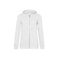 White - Front - B&C Womens-Ladies Organic Hoodie