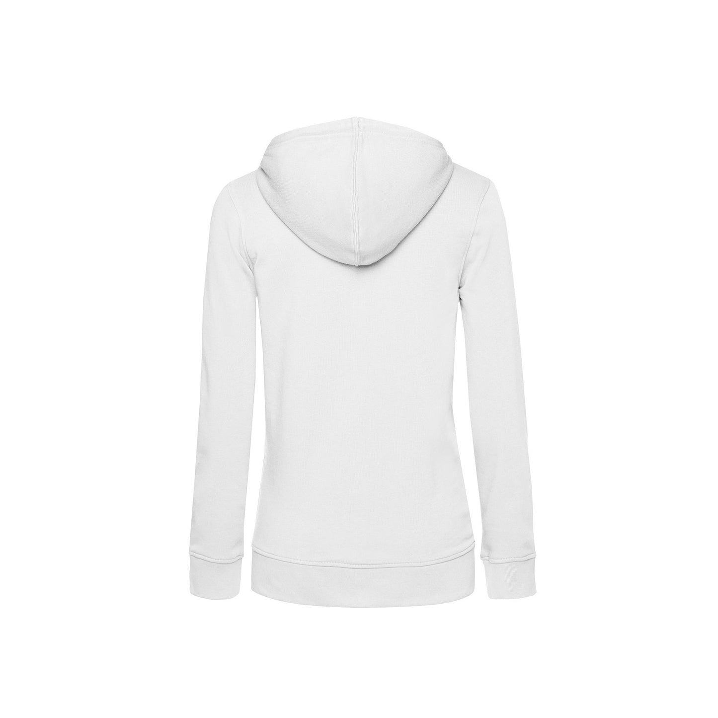 White - Back - B&C Womens-Ladies Organic Hoodie