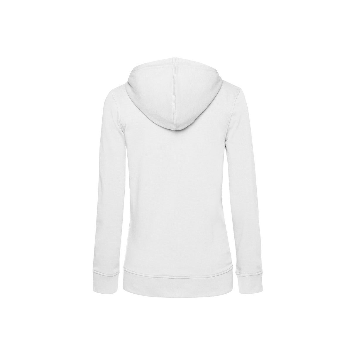 White - Back - B&C Womens-Ladies Organic Hoodie