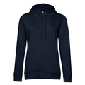 Navy Blue - Front - B&C Womens-Ladies Organic Hoodie