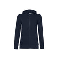 Navy - Front - B&C Womens-Ladies Organic Hoodie