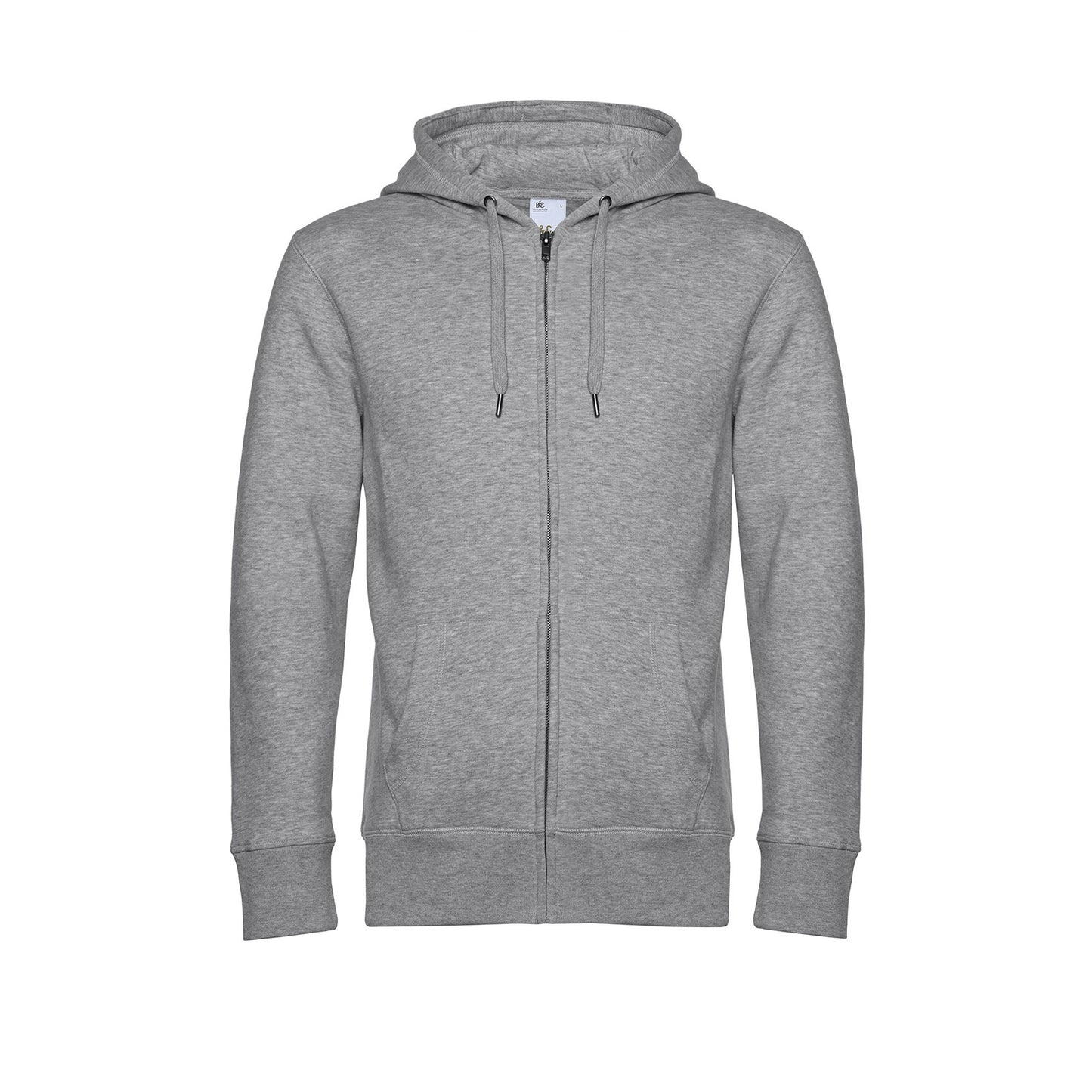 Grey Heather - Front - B&C Mens Full Zip Hoodie