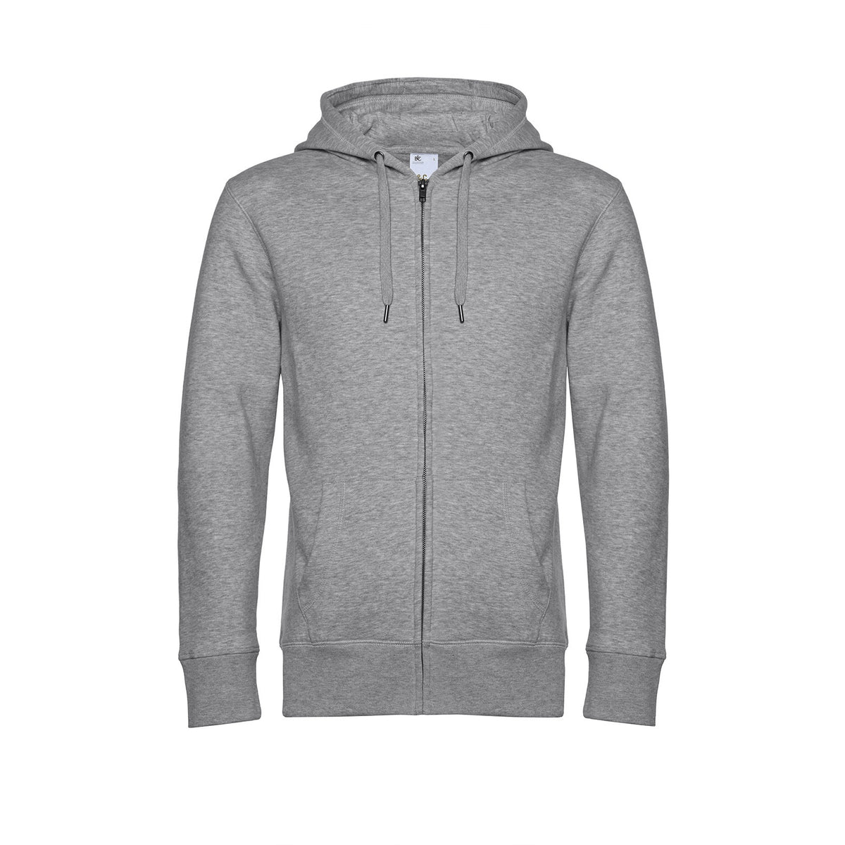 Grey Heather - Front - B&C Mens Full Zip Hoodie
