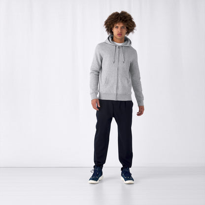 Grey Heather - Lifestyle - B&C Mens Full Zip Hoodie