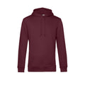 Burgundy - Front - B&C Mens Organic Hoodie