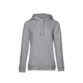 Grey Heather - Front - B&C Womens-Ladies Organic Hoodie