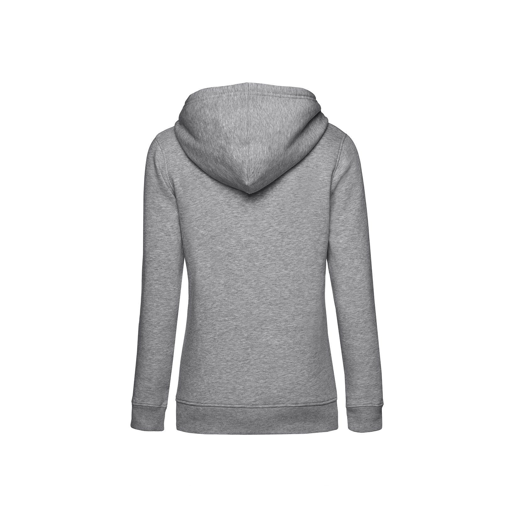 Grey Heather - Back - B&C Womens-Ladies Organic Hoodie
