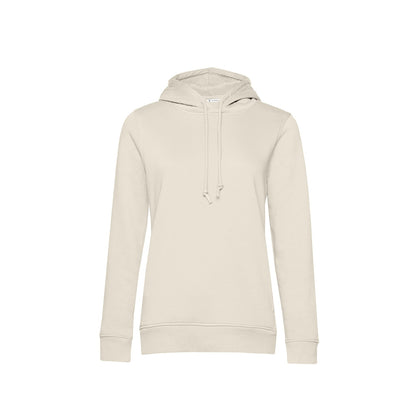 Off White - Front - B&C Womens-Ladies Organic Hoodie