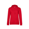 Red - Front - B&C Womens-Ladies Organic Hoodie