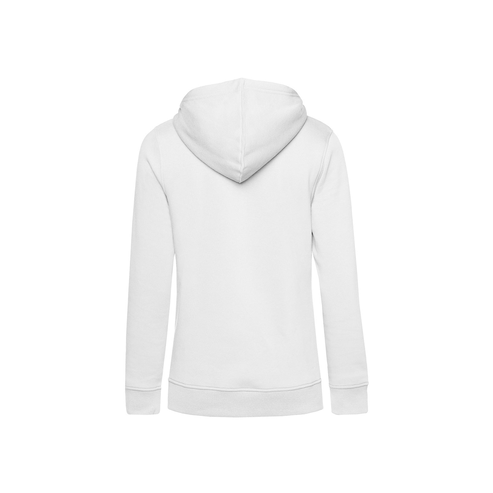 White - Back - B&C Womens-Ladies Organic Hoodie