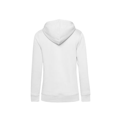 White - Back - B&C Womens-Ladies Organic Hoodie