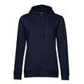 Navy Blue - Front - B&C Womens-Ladies Organic Hoodie