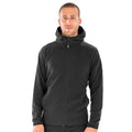 Black - Back - Result Genuine Recycled Mens Hooded Fleece Jacket