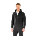 Black - Side - Result Genuine Recycled Mens Hooded Fleece Jacket