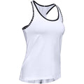 White-Black - Front - Under Armour Womens-Ladies Knockout Tank Top