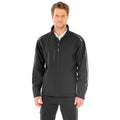 Black - Back - Result Genuine Recycled Mens 3-Layer Softshell Jacket
