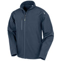 Navy - Front - Result Genuine Recycled Mens 3-Layer Softshell Jacket