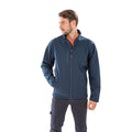 Navy - Back - Result Genuine Recycled Mens 3-Layer Softshell Jacket
