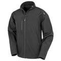 Black - Front - Result Genuine Recycled Mens 3-Layer Softshell Jacket