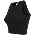 Black - Side - SF Womens-Ladies Crop Top