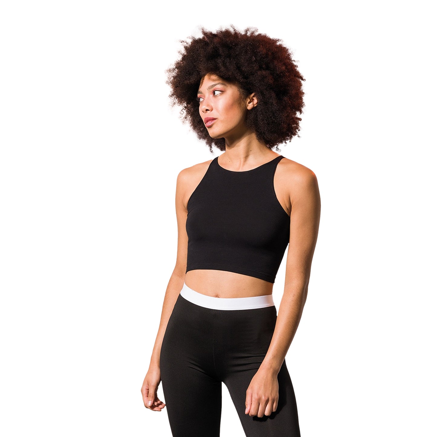 Black - Lifestyle - SF Womens-Ladies Crop Top