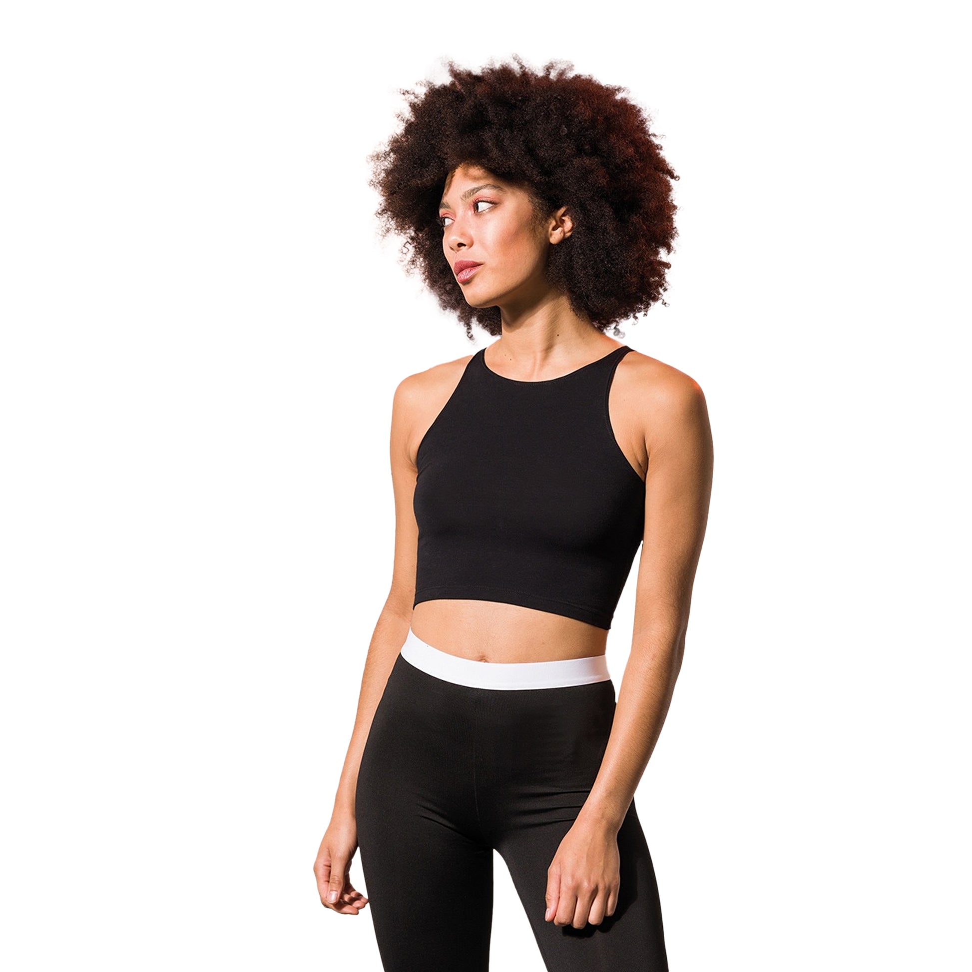 Black - Lifestyle - SF Womens-Ladies Crop Top